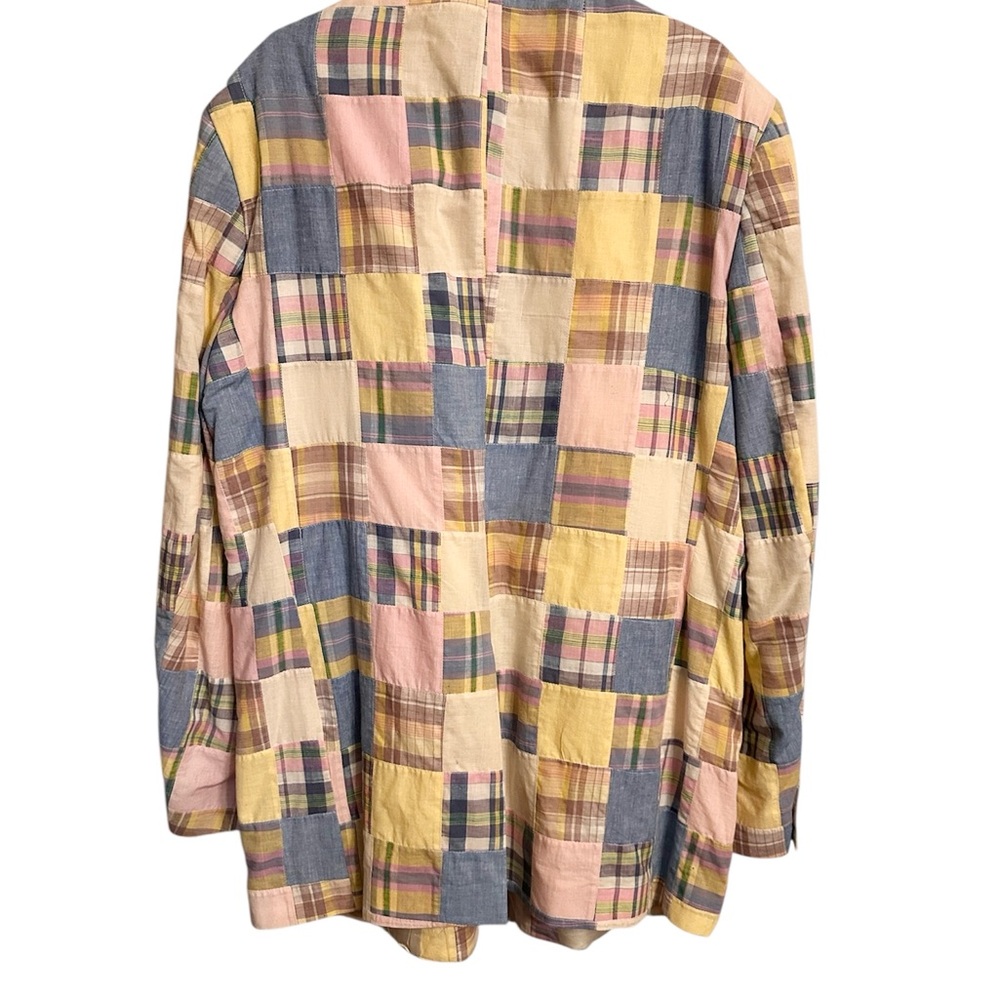 Cotton Brothers Pastel Patchwork Blazer Men’s 48 … - image 2